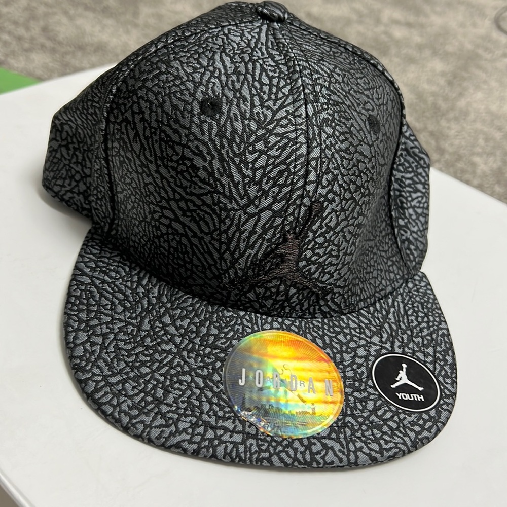 Air Jordan 1 3 4 Retro Black Cement Hat Cap